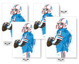 Warren Moon Houston Oilers Football Art Poster