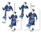 Zlatan Ibrahimović PSG Soccer Futbol Art Poster