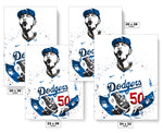 Mookie Betts Los Angeles Dodgers Baseball Art Poster