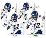 Khalil Mack Chicago Bears Football Art Poster