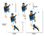 Jose Altuve Throw Houston Astros Baseball Art Poster