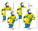 Ronaldinho Brazil Soccer Futbol Art Poster