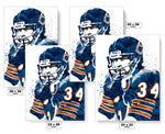 Walter Payton Chicago Bears Football Art Poster