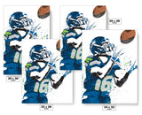 Tyler Lockett Seattle Seahawks Football Art Poster