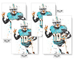 Tyreek Hill Miami Dolphins Football Art Poster