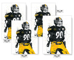 TJ Watt Pittsburgh Steelers Football Art Poster