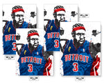 Ben Wallace Detroit Pistons Basketball Art Poster