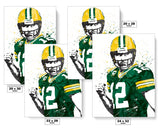 Aaron Rodgers Green Bay Packers Football Art Poster