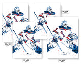 Henrik Lundqvist New York Rangers Hockey Art Poster