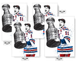 Mark Messier New York Rangers Hockey Art Poster