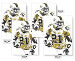 Calvin Johnson Georgia Tech Yellow Jackets NCAA College Art Poster