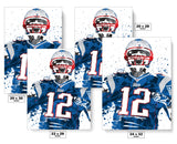 Tom Brady New England Patriots Football Art Poster