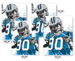 Julius Peppers Carolina Panthers Football Art Poster