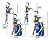 Stephen Curry Golden State Warriors Record Basketball Art Poster