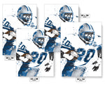 Barry Sanders Detroit Lions Football Art Poster