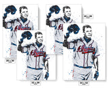 Chipper Jones Atlanta Braves Baseball Art Poster