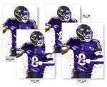 Lamar Jackson Baltimore Ravens Football Art Poster