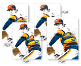 Nolan Ryan Houston Astros Baseball Art Poster