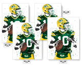 Jordan Love Green Bay Packers Football Art Poster