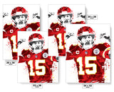 Patrick Mahomes Red Jersey Kansas City Chiefs Football Art Poster