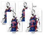 Isiah Thomas Detroit Pistons Basketball Art Poster