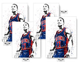 Isiah Thomas Detroit Pistons Basketball Art Poster