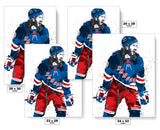 Mika Zibanejad New York Rangers Hockey Art Poster