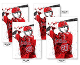 Mike Trout Los Angeles Angels Baseball Art Poster