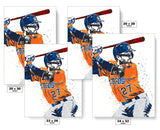 Jose Altuve Houston Astros Baseball Art Poster