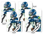 DK Metcalf Seattle Seahawks Football Art Poster