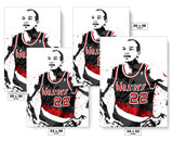 Clyde Drexler Portland Trail Blazers Basketball Art Poster