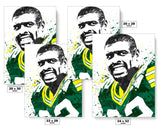 Reggie White Green Bay Packers Football Art Poster