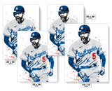 Freddie Freeman Los Angeles Dodgers Baseball Art Poster