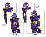 Justin Jefferson Scream Minnesota Vikings Football Art Poster