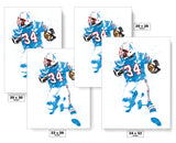 Earl Campbell Houston Oilers Football Art Poster