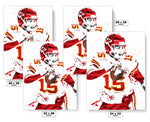 Patrick Mahomes White Jersey Kansas City Chiefs Football Art Poster